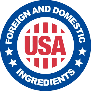 A foreign and domestic ingredients roundel used on the seller listing